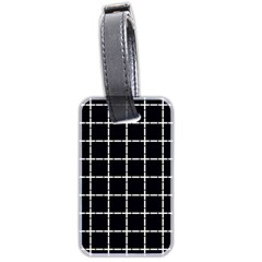 Pattern Carreaux Blanc/noir Luggage Tag (two Sides) by kcreatif