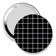 Pattern Carreaux Blanc/noir 3  Handbag Mirrors by kcreatif