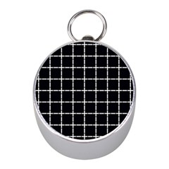 Pattern Carreaux Blanc/noir Mini Silver Compasses by kcreatif