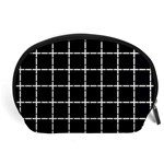 Pattern Carreaux Blanc/Noir Accessory Pouch (Large) Front