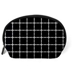 Pattern Carreaux Blanc/Noir Accessory Pouch (Large) Back