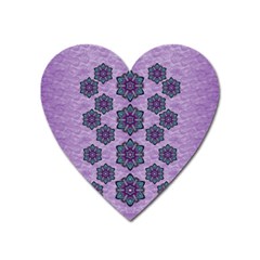 A Gift With Flowers Stars And Bubble Wrap Heart Magnet by pepitasart