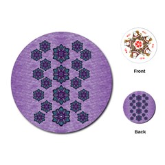 A Gift With Flowers Stars And Bubble Wrap Playing Cards Single Design (round) by pepitasart