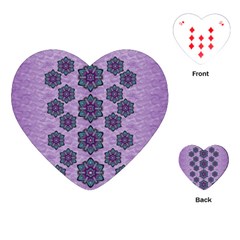 A Gift With Flowers Stars And Bubble Wrap Playing Cards Single Design (heart) by pepitasart