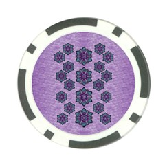 A Gift With Flowers Stars And Bubble Wrap Poker Chip Card Guard by pepitasart