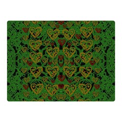 Love The Hearts On Green Double Sided Flano Blanket (mini)  by pepitasart