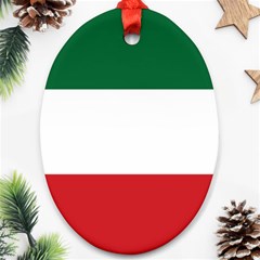 Flag Patriote Quebec Patriot Red Green White Modern French Canadian Separatism Black Background Ornament (oval) by Quebec