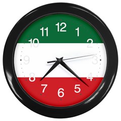 Flag Patriote Quebec Patriot Red Green White Modern French Canadian Separatism Black Background Wall Clock (black) by Quebec