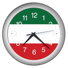 Flag Patriote Quebec Patriot Red Green White Modern French Canadian Separatism Black Background Wall Clock (silver) by Quebec