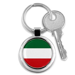 Flag Patriote Quebec Patriot Red Green White Modern French Canadian Separatism Black Background Key Chain (round) by Quebec