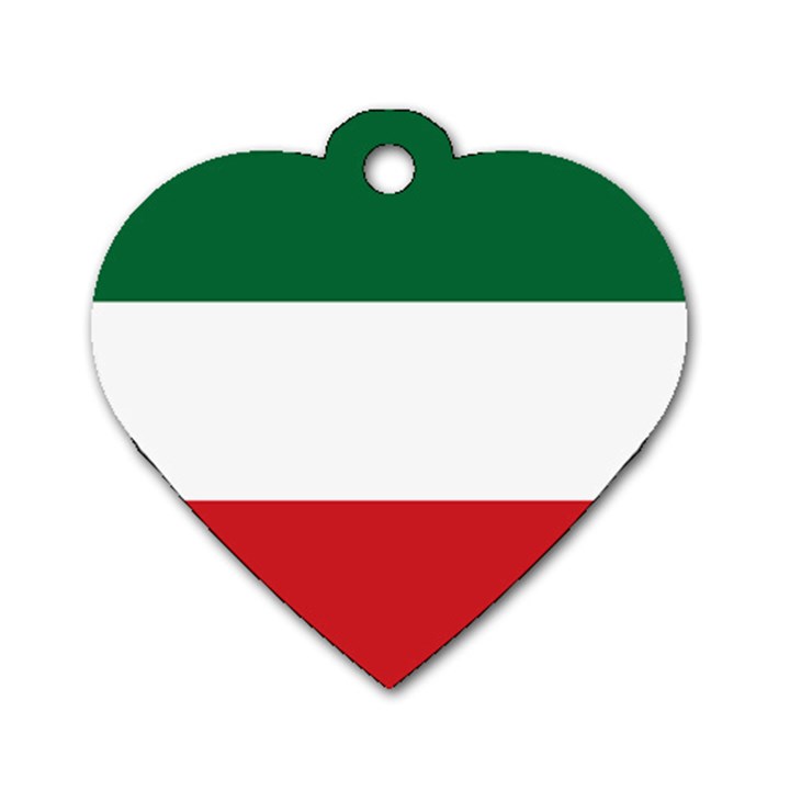 Flag Patriote Quebec Patriot red green white modern French Canadian Separatism black background Dog Tag Heart (One Side)