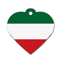 Flag Patriote Quebec Patriot Red Green White Modern French Canadian Separatism Black Background Dog Tag Heart (two Sides) by Quebec