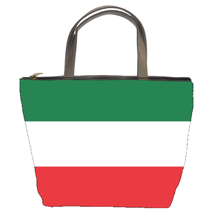 Flag Patriote Quebec Patriot red green white modern French Canadian Separatism black background Bucket Bag