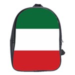 Flag Patriote Quebec Patriot red green white modern French Canadian Separatism black background School Bag (Large) Front