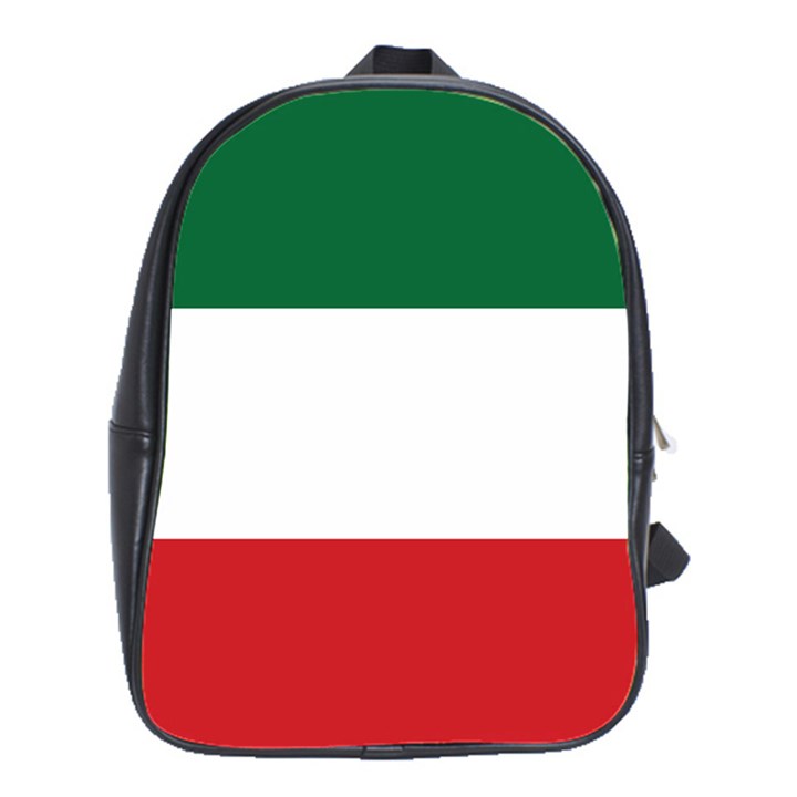 Flag Patriote Quebec Patriot red green white modern French Canadian Separatism black background School Bag (Large)