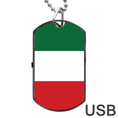 Flag Patriote Quebec Patriot Red Green White Modern French Canadian Separatism Black Background Dog Tag Usb Flash (one Side) by Quebec