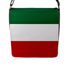 Flag Patriote Quebec Patriot Red Green White Modern French Canadian Separatism Black Background Flap Closure Messenger Bag (l) by Quebec