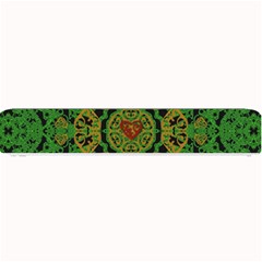 Love The Hearts  Mandala On Green Small Bar Mats by pepitasart