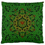 Love The Hearts  Mandala On Green Standard Flano Cushion Case (One Side) Front