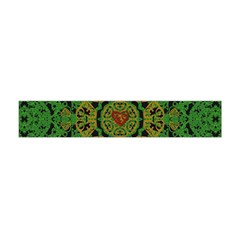 Love The Hearts  Mandala On Green Flano Scarf (mini) by pepitasart