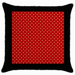 Pois Doré / Rouge Throw Pillow Case (black) by kcreatif