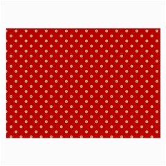 Pois Doré / Rouge Large Glasses Cloth by kcreatif