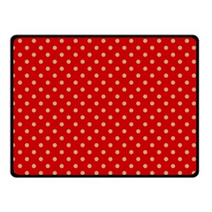 Pois Doré / Rouge Fleece Blanket (small) by kcreatif