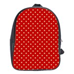 Pois Doré / Rouge School Bag (XL) Front