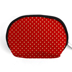 Pois Doré / Rouge Accessory Pouch (medium) by kcreatif