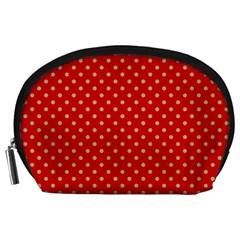 Pois Doré / Rouge Accessory Pouch (large) by kcreatif