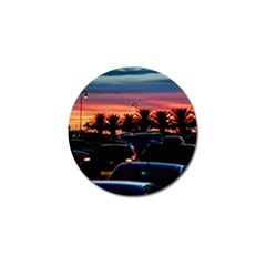 Urban Sunset Scene, Punta Del Este   Uruguay Golf Ball Marker by dflcprintsclothing