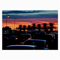 Urban Sunset Scene, Punta Del Este   Uruguay Large Glasses Cloth (2 Sides) by dflcprintsclothing