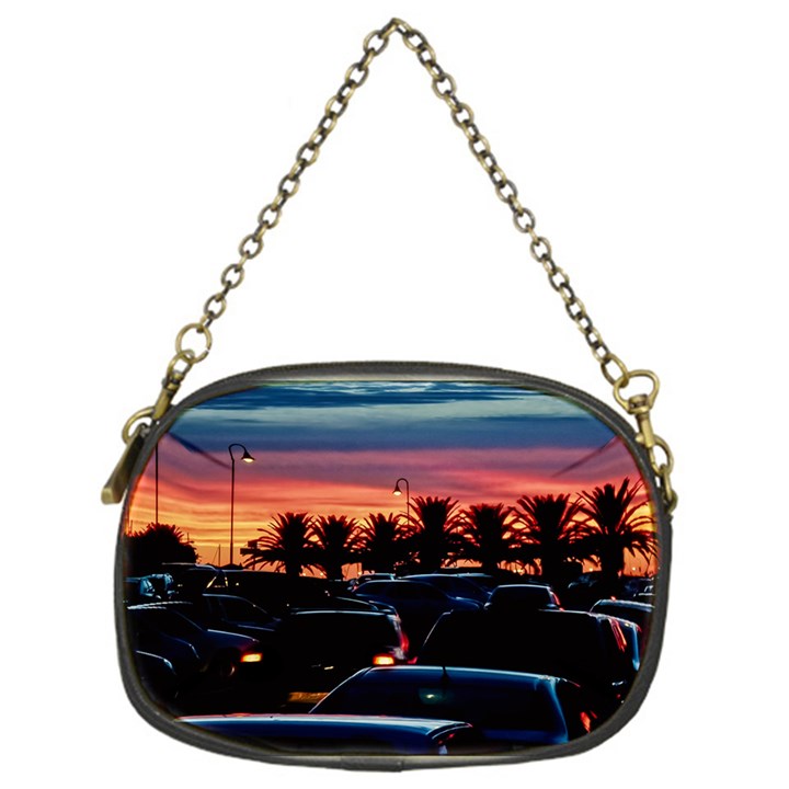 Urban Sunset Scene, Punta Del Este   Uruguay Chain Purse (One Side)