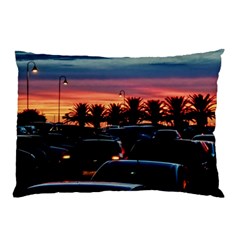 Urban Sunset Scene, Punta Del Este   Uruguay Pillow Case by dflcprintsclothing