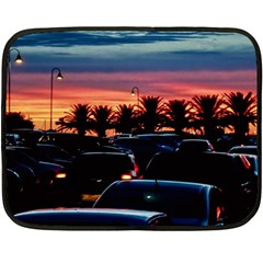 Urban Sunset Scene, Punta Del Este   Uruguay Fleece Blanket (mini) by dflcprintsclothing