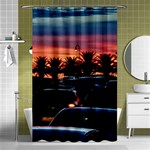 Urban Sunset Scene, Punta Del Este   Uruguay Shower Curtain 48  x 72  (Small)  Curtain(48  X 72 ) - 42.18 x64.8  Curtain(48  X 72 )