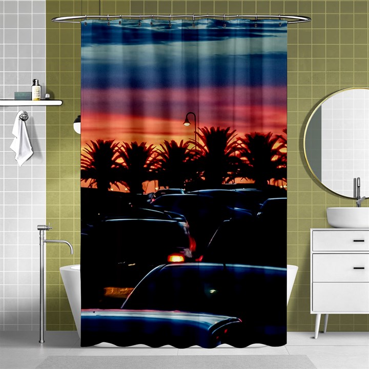 Urban Sunset Scene, Punta Del Este   Uruguay Shower Curtain 48  x 72  (Small) 