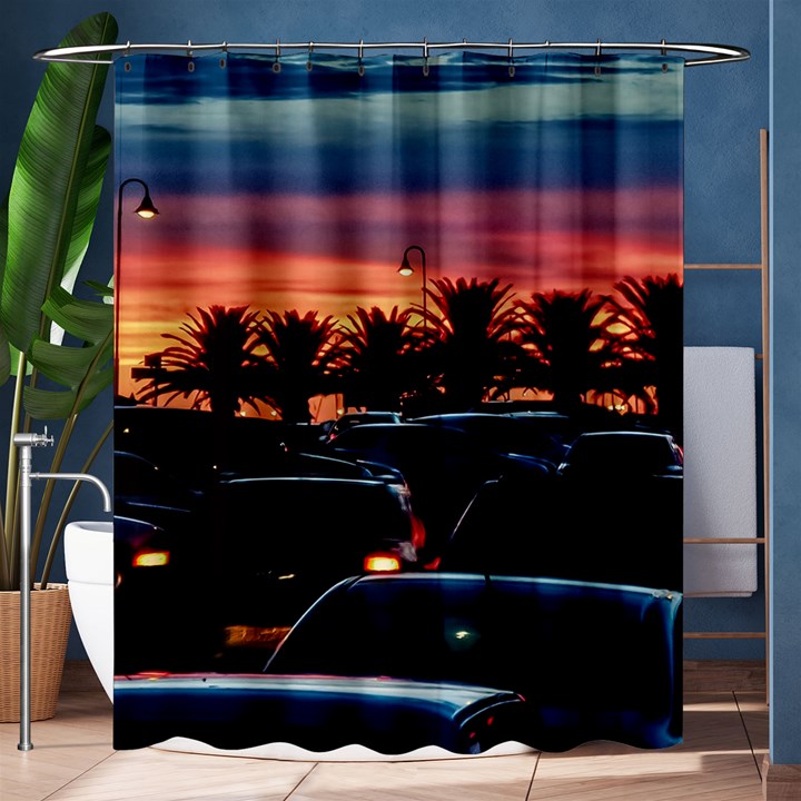 Urban Sunset Scene, Punta Del Este   Uruguay Shower Curtain 60  x 72  (Medium) 