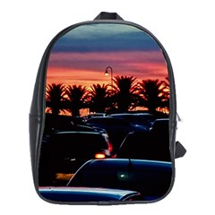 Urban Sunset Scene, Punta Del Este   Uruguay School Bag (xl) by dflcprintsclothing