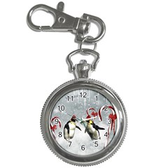 Funny Penguin In A Winter Landscape Key Chain Watches by FantasyWorld7