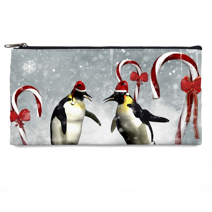 Funny Penguin In A Winter Landscape Pencil Cases