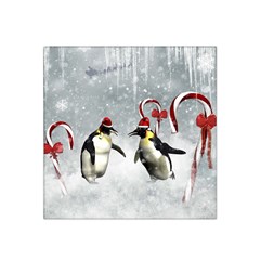 Funny Penguin In A Winter Landscape Satin Bandana Scarf by FantasyWorld7