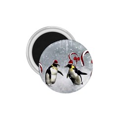 Funny Penguin In A Winter Landscape 1 75  Magnets by FantasyWorld7