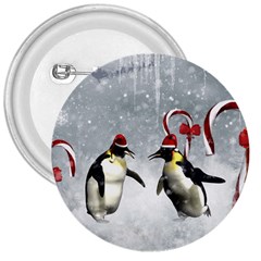 Funny Penguin In A Winter Landscape 3  Buttons by FantasyWorld7