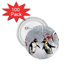 Funny Penguin In A Winter Landscape 1 75  Buttons (100 Pack)  by FantasyWorld7