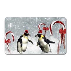 Funny Penguin In A Winter Landscape Magnet (rectangular) by FantasyWorld7