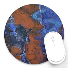 Grunge Colorful Abstract Texture Print Round Mousepads by dflcprintsclothing