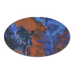 Grunge Colorful Abstract Texture Print Oval Magnet by dflcprintsclothing