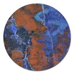 Grunge Colorful Abstract Texture Print Magnet 5  (round) by dflcprintsclothing