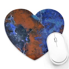 Grunge Colorful Abstract Texture Print Heart Mousepads by dflcprintsclothing